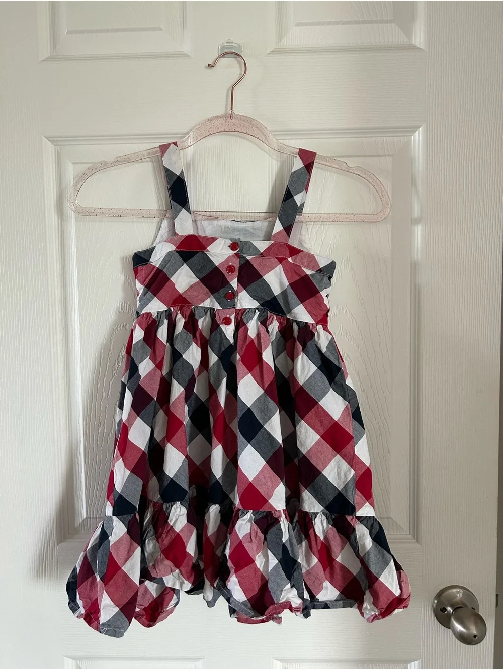 Kids Gymboree Red, Navy & White Plaid Sundress